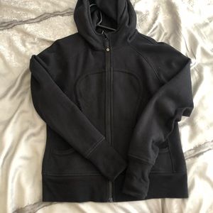 Black lulu hoodie scuba